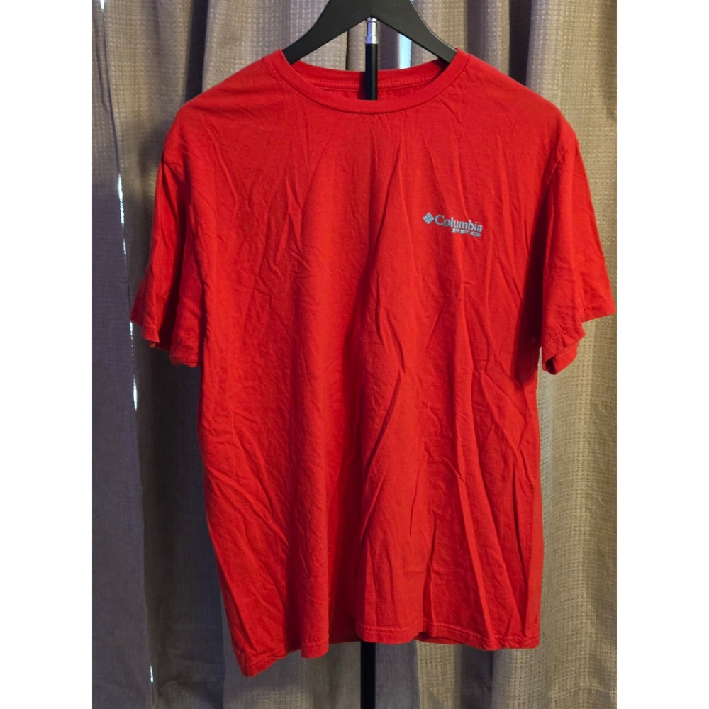Columbia PFG Fishing Graphic T-Shirt Mens Size Large Red